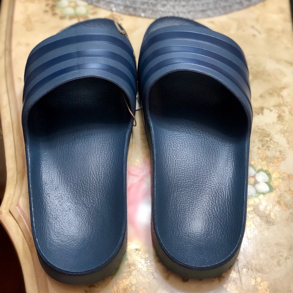 Adidas Adilette Aqua Slides Blue Men’s size 12 - Picture 4 of 5